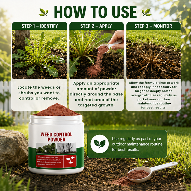 Outdoor Weed Control Powder for Patios, Driveways & Garden Paths