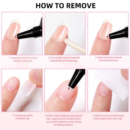 Salon-Quality Milky White Press-Ons: Extra Short Squoval Nails