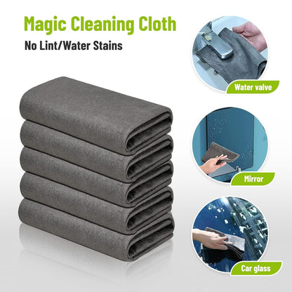 🔥 10-Pack Reusable Thickened Microfiber Cleaning Cloths – Streak-Free Magic Wipes for Glass, Windows & Cars