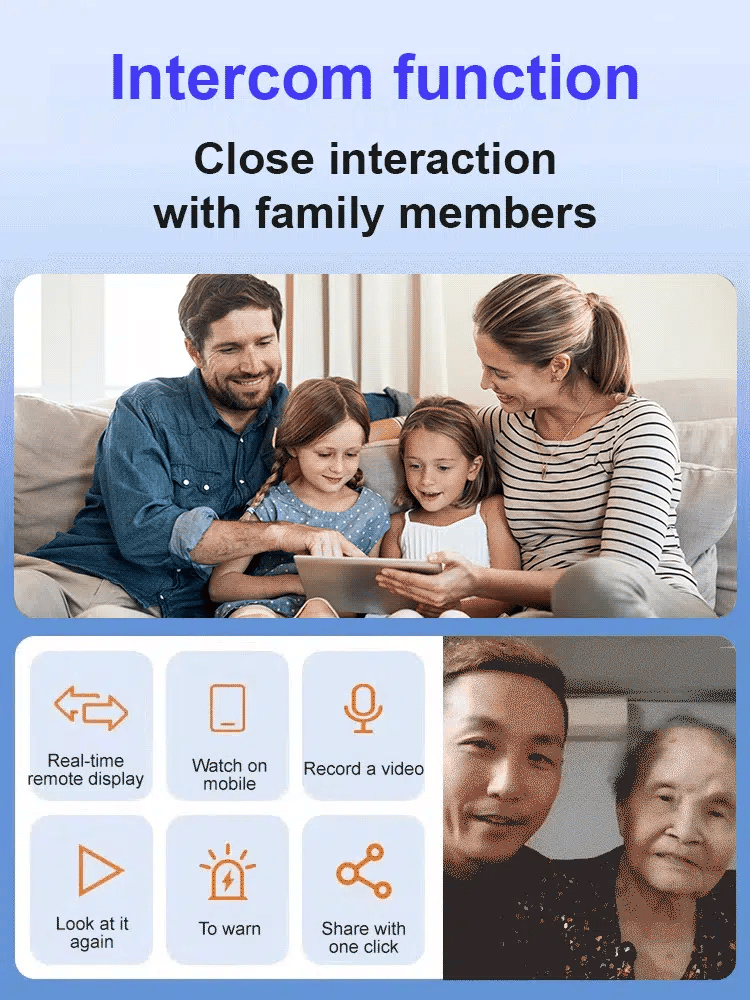 Portable Indoor Security Camera for Home Safety & Monitoring