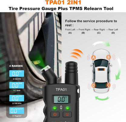 Orvyla Digital Tire Pressure Gauge & TPMS Relearn Tool