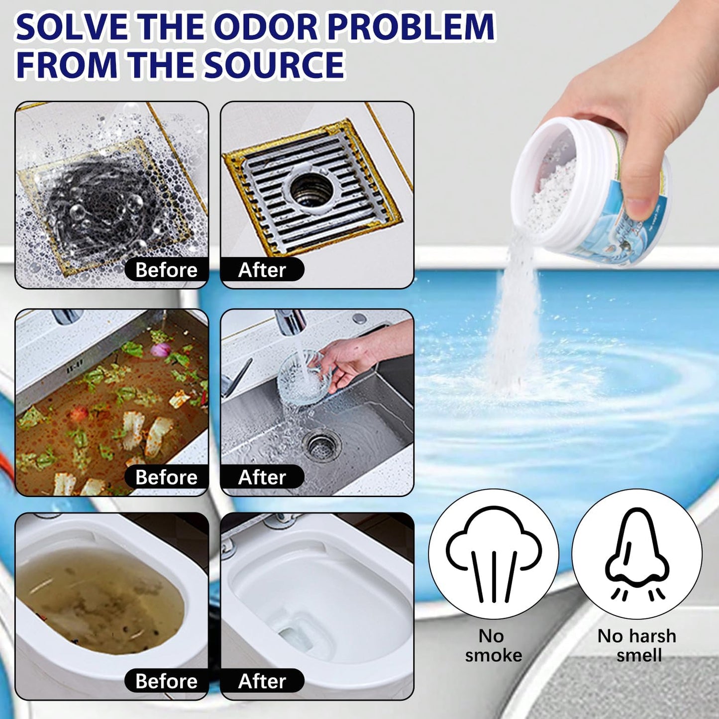 Pipeline Dredging Agent, Heavy Duty Hair Clog Remover, Toilet & Drain Cleaner