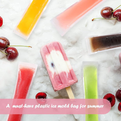 DIY Disposable Ice Pop Molds with Silicone Funnels Freeze Snacks Freezer Tubes