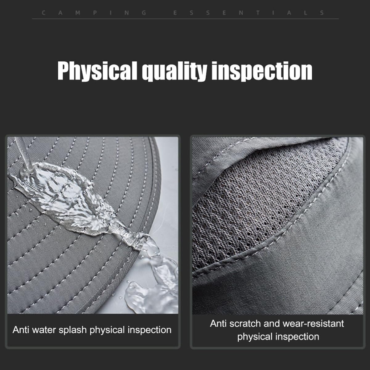 Wide Brim Sun Hat, Men's Safari Hat,  360° Sun Protection, UPF50+, Shade Hat, Insect Repellent, Mesh, Breathable, UV Protection