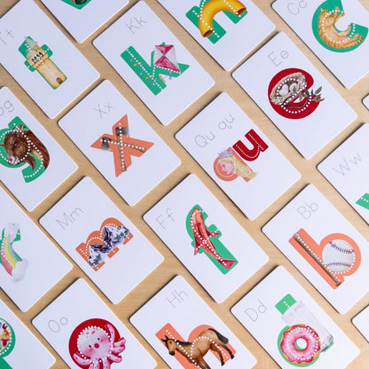 Picture Mnemonic Phonics Flashcards – Lowercase Alphabet Letter Sound Cards for Preschool & Kindergarten Reading