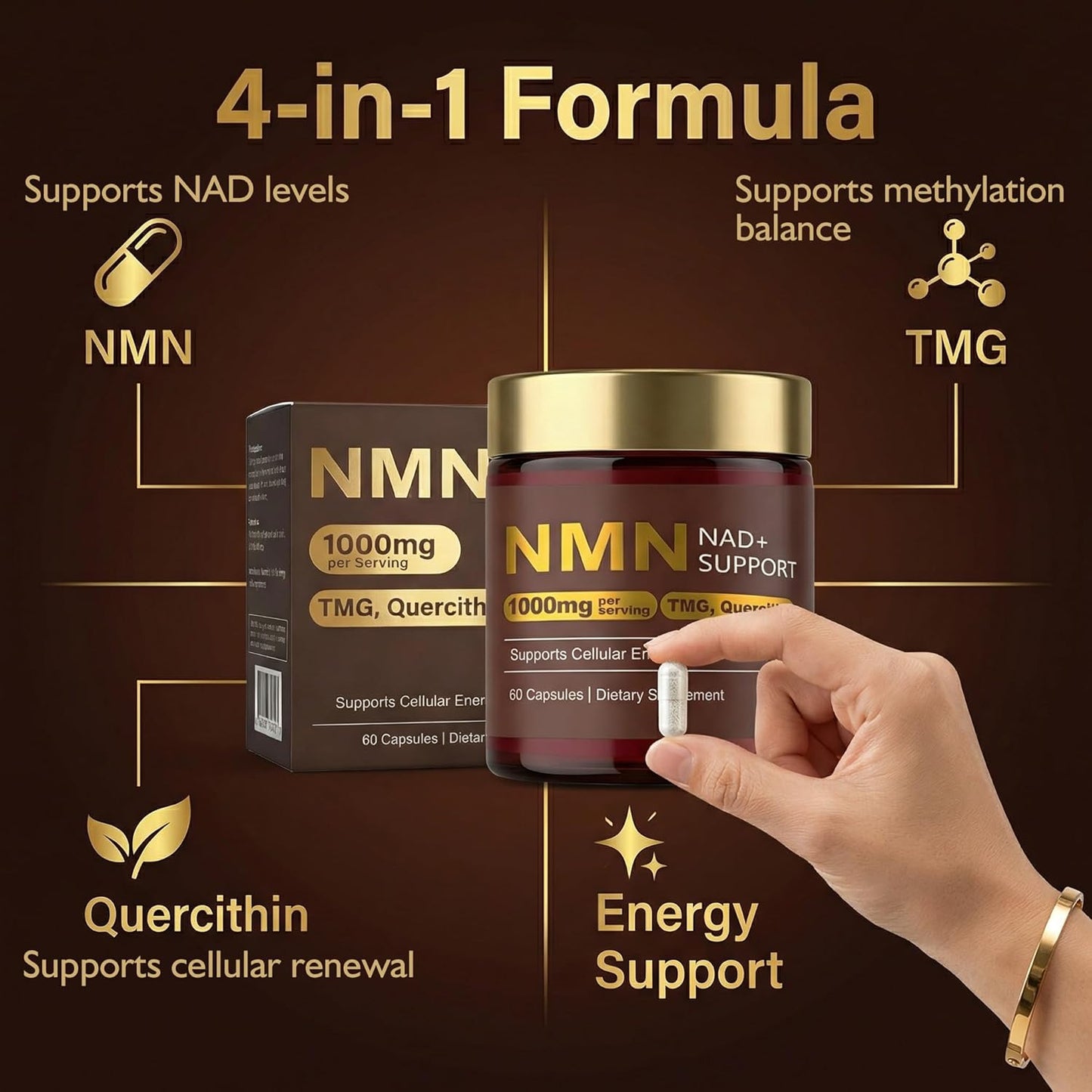 Advanced Liposomal NMN 1000mg — Daily Cellular Energy & Healthy Aging Support in One Powerful Formula