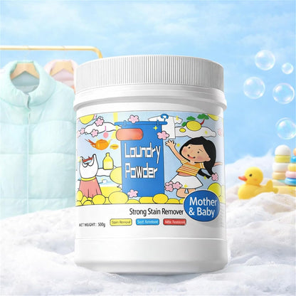 Oxygen Laundry Powder 500g Strong Stain Remover Chlorine-Free Formula Safe for Everyday Fabrics Removes Milk Sweat Oil Fruit Stains Hyper Concentrated Ideal for Mothers and Babies