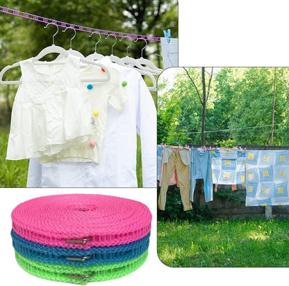 3-Pack Portable Travel Clotheslines – Wind-Resistant Laundry Lines for Indoor, Outdoor & Camping Use