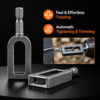 Drill‑Mounted Steel Wire Twisting Tool with Auto Trimming Function