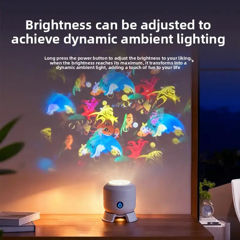 Dynamic Light Projection Dynamic Rotating LED Pattern Projection Desk Lamp โ Orvyla