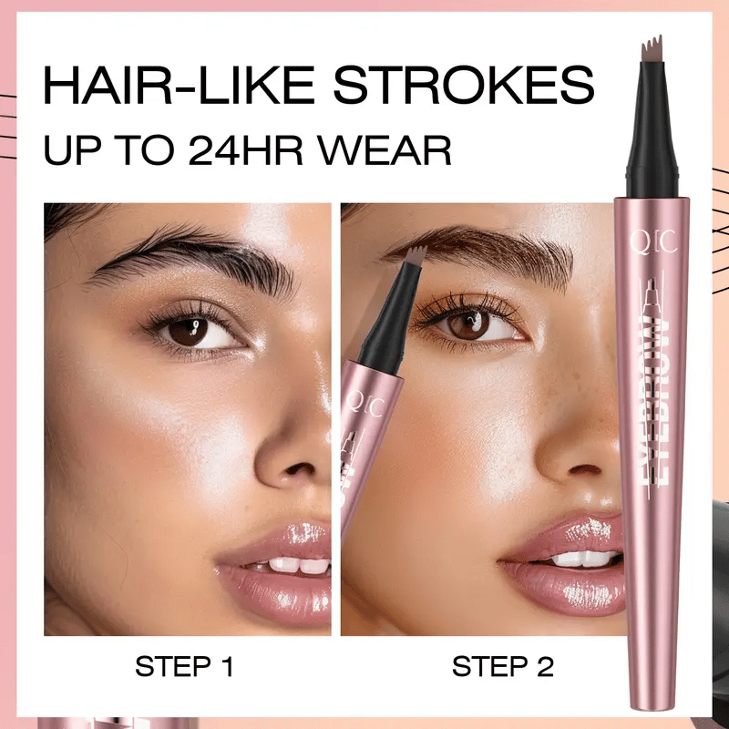 New Waterproof Micro-Fork Eyebrow Pencil, Long-Lasting Brow Pen for Natural Hair-Like Strokes