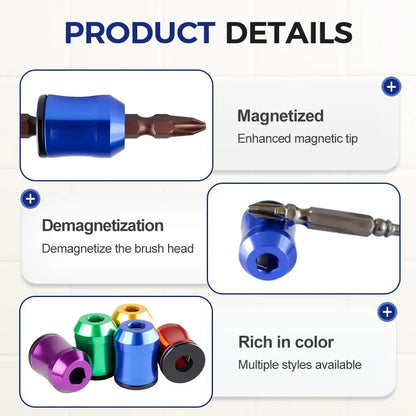 Universal Magnetic Screwdriver Bit Ring, Strong Grip for Drills & Power Tools