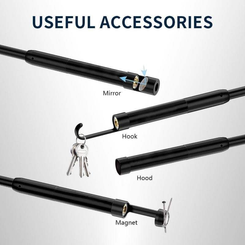 16.4ft Waterproof Endoscope Camera with LED Light for Smartphones