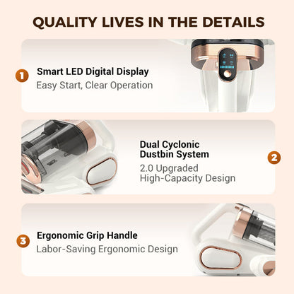 Deep Clean Mattress Vacuum – Removes Dust Mites, Germs & Hidden Allergens