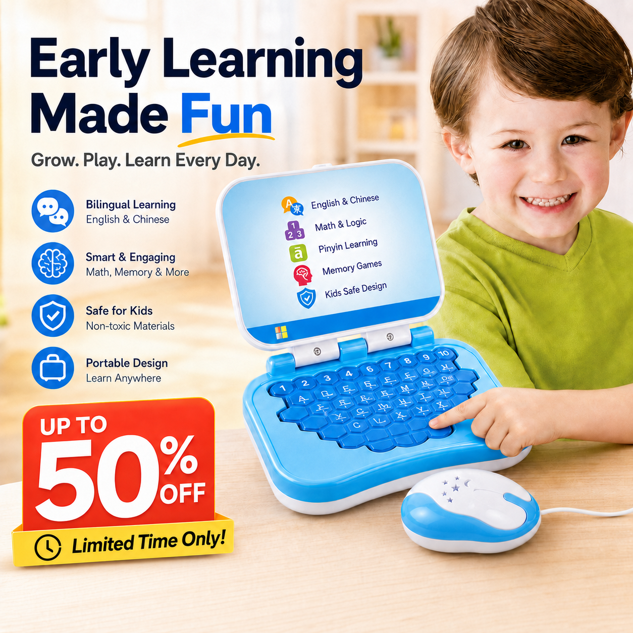 👦Toys that give kids a head start！Bilingual Learning Machine for Infants and Toddlers