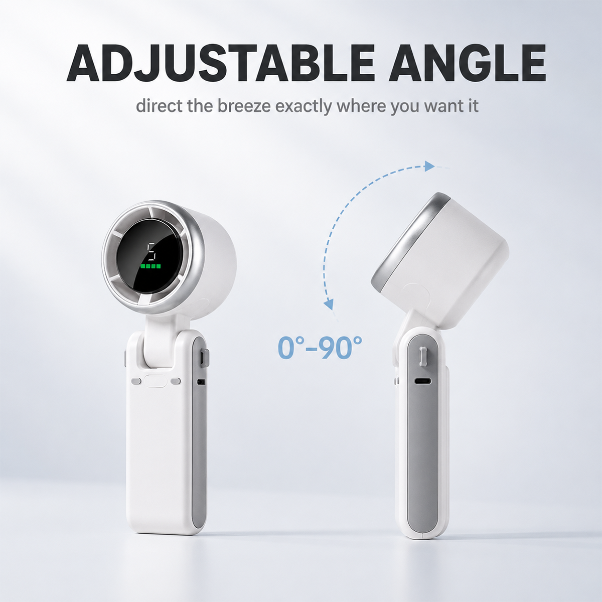 Portable Handheld Fan, Speed Adjustable Turbo Mini Fan