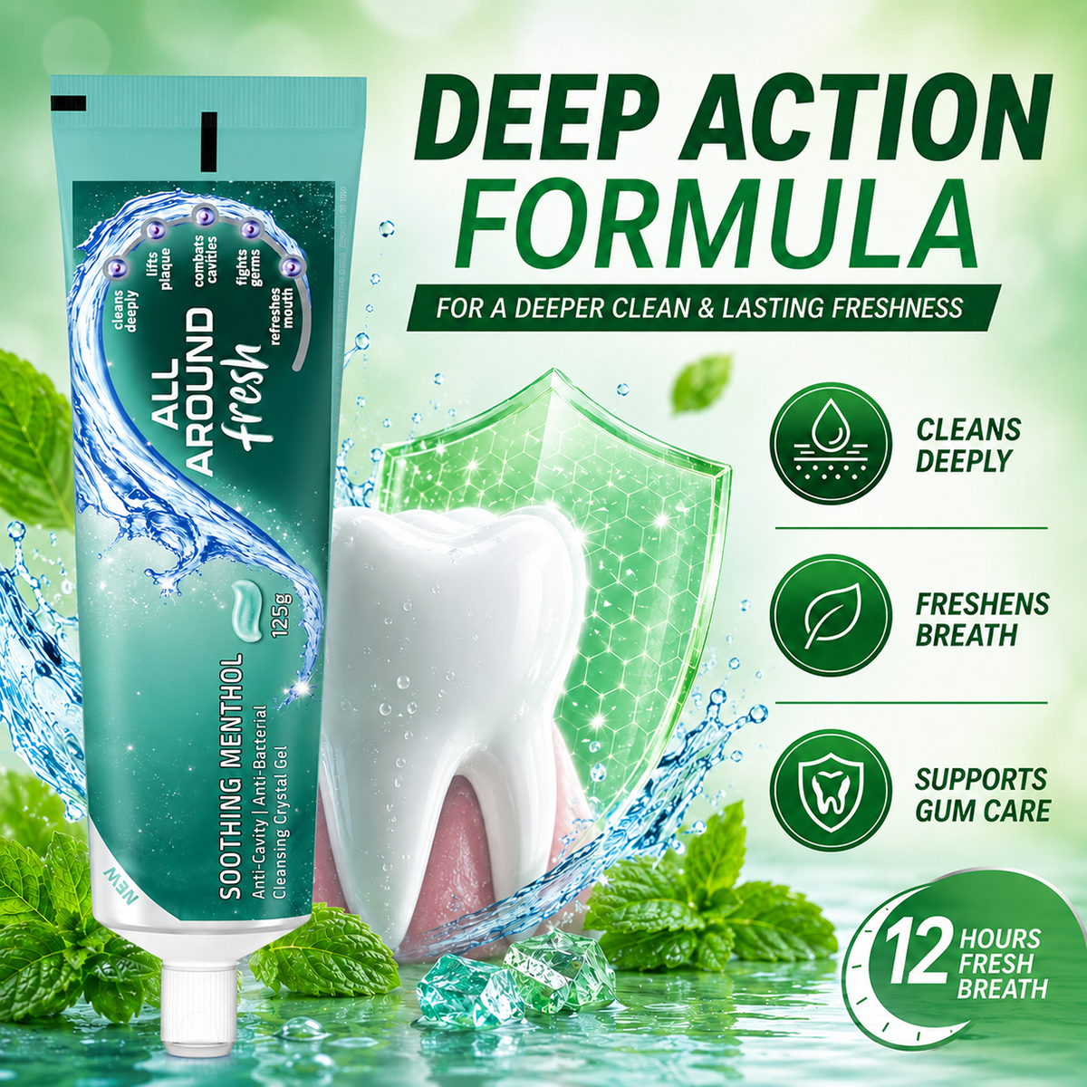 All-Around Fresh Soothing Menthol Crystal Gel Toothpaste