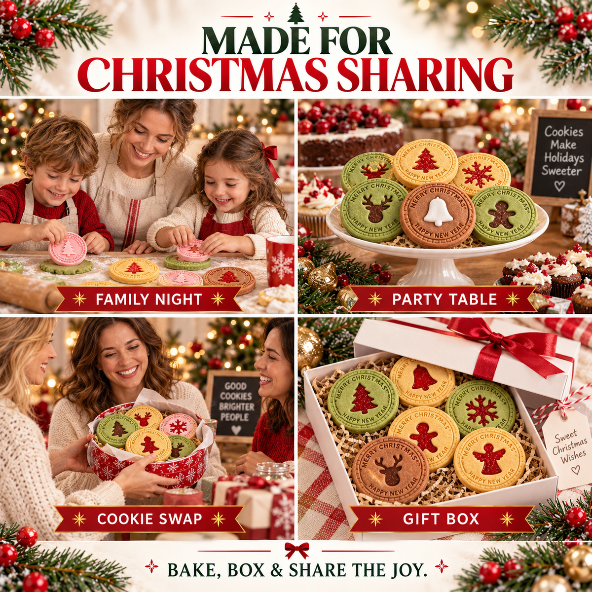 🔥Don’t Miss Out⚡Festive Christmas Cookie Cutter Set