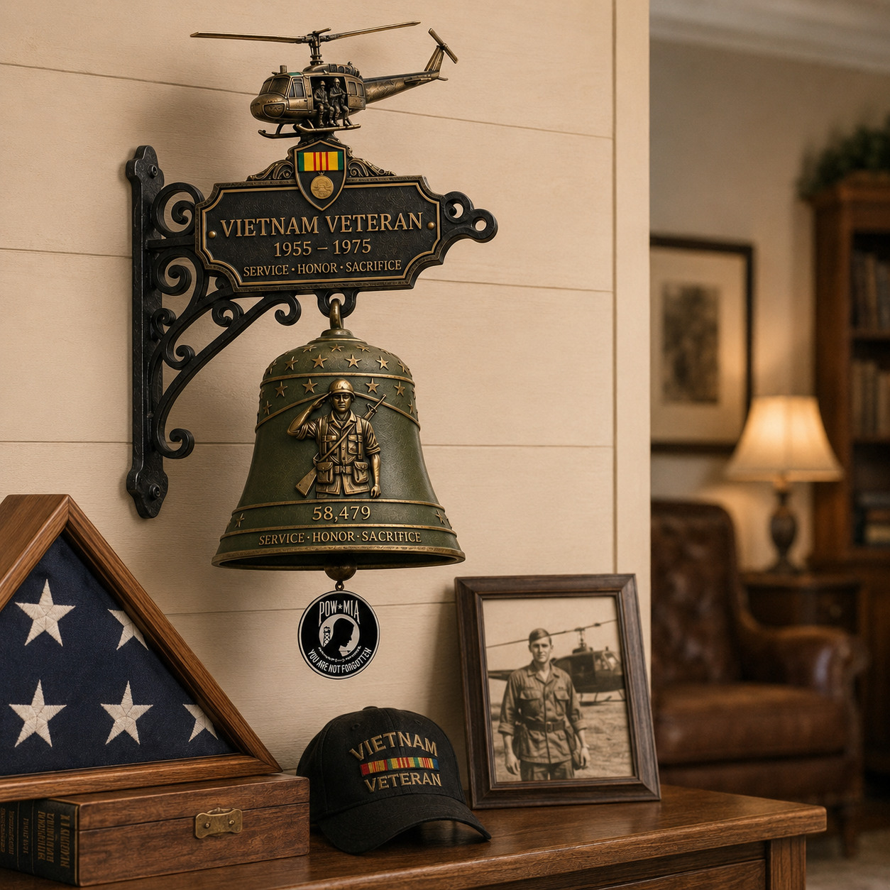 🔔 Veteran Tribute Wall Bell 🎖️