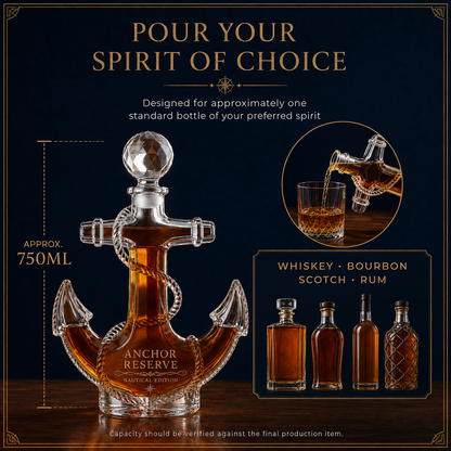 ⚓️US Navy 250th Anniversary Anchor Whiskey Decanter
