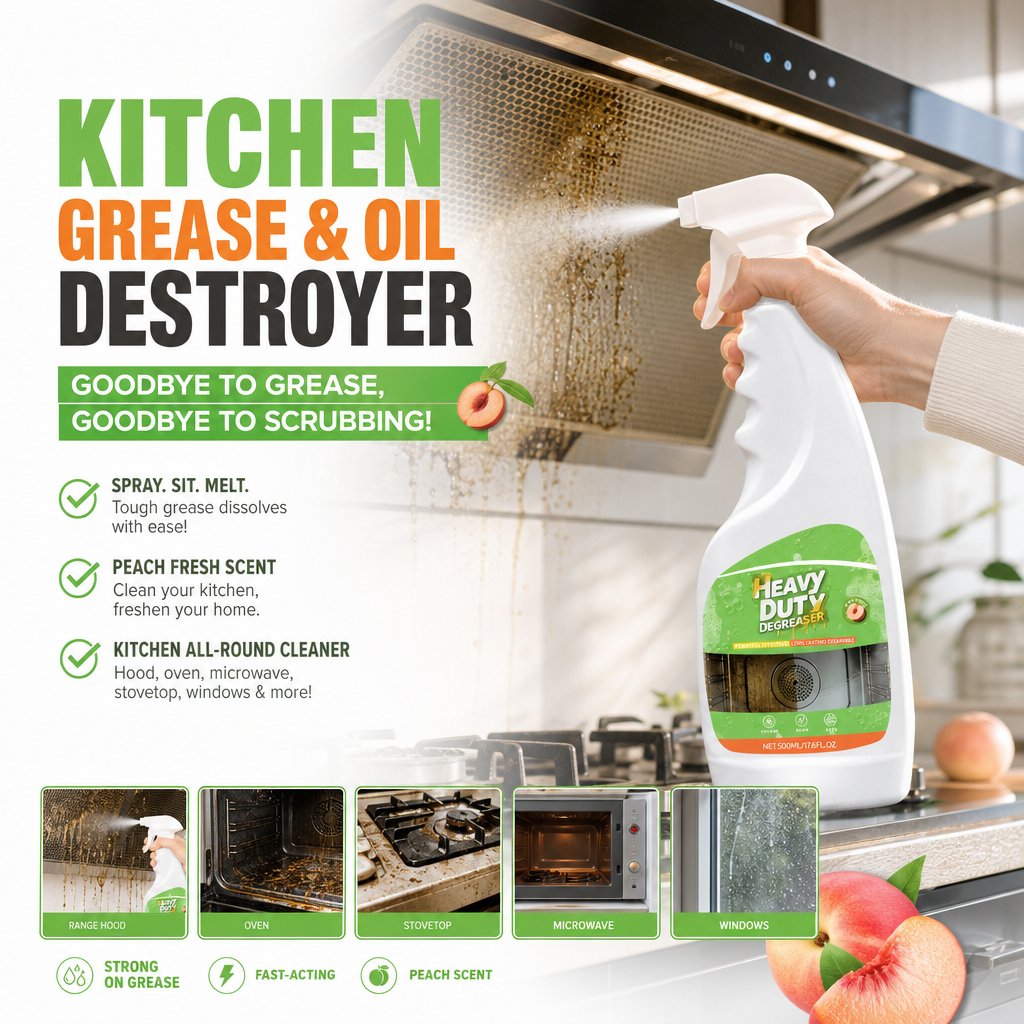 Duty Kitchen Degreaser Spray - 120ml Multi-Use Kitchen Household Products