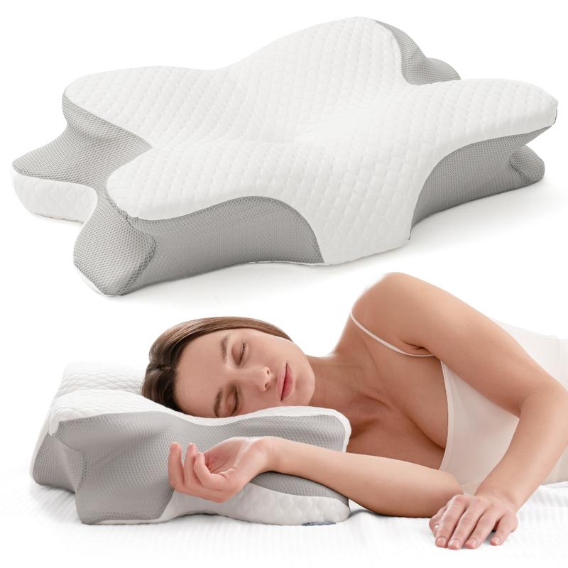 Ergonomic Cervical Pillow, Odorless Memory Foam for Cozy Sleep