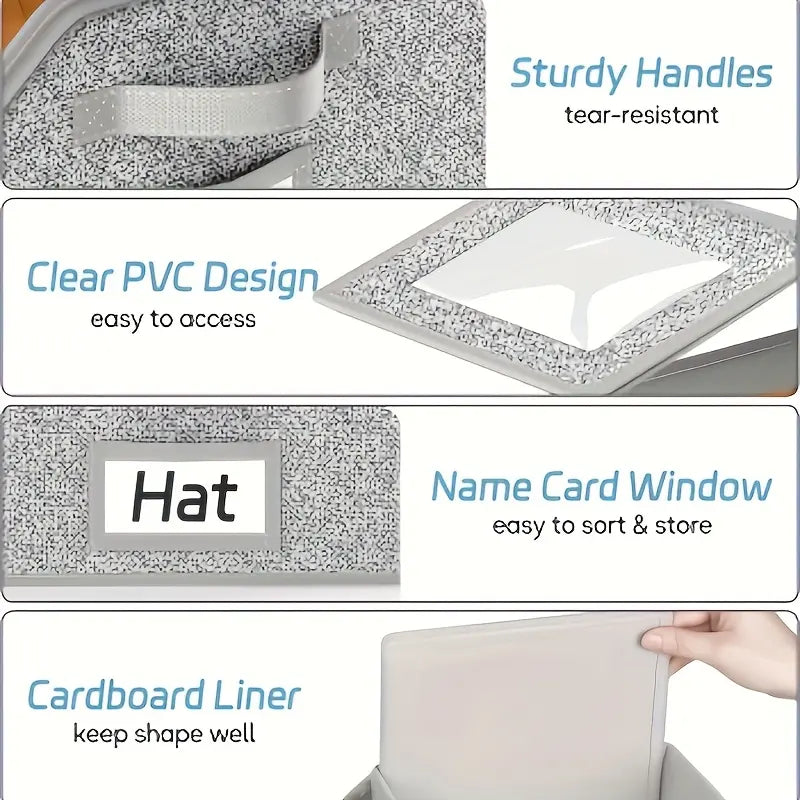 Stackable Cardboard Hat Storage Box Household Wardrobe Cap Organizer