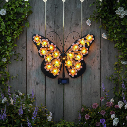 🔥Solar Lights Outdoor Metal Butterfly Wall Decor