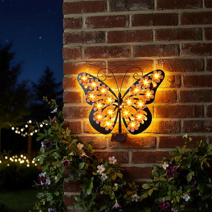 🔥Solar Lights Outdoor Metal Butterfly Wall Decor