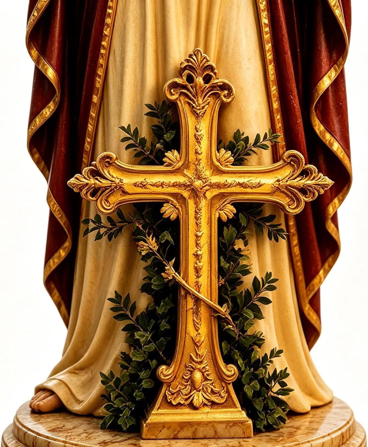 Virgin Mary Garden Statue with LED Light – Outdoor Resin Religious Decor for Patio, Yard & Prayer Space