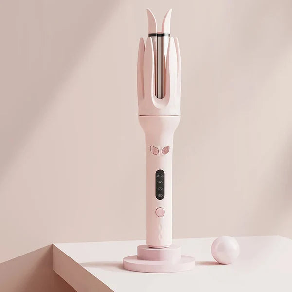 Auto Curling Iron, Ceramic Tourmaline Rotating Curler, 4 Temps, Anti-Scald