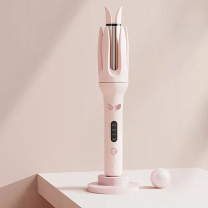 Auto Curling Iron, Ceramic Tourmaline Rotating Curler, 4 Temps, Anti-Scald