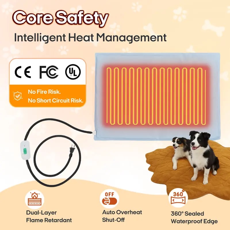 Heated Pet Pad for Dogs & Cats