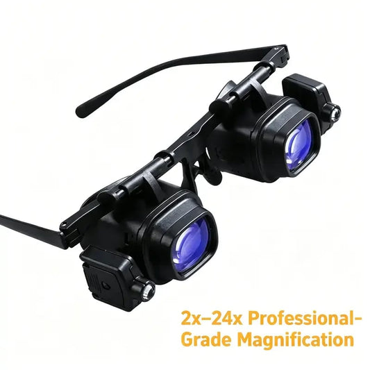 🔍LED Magnifying Glass with Light & Stand🛠️