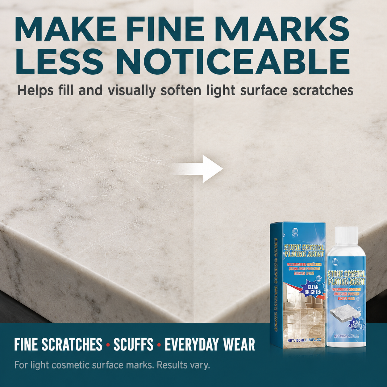 Stone Crystal Countertop Scratch Repair & Plating Agent