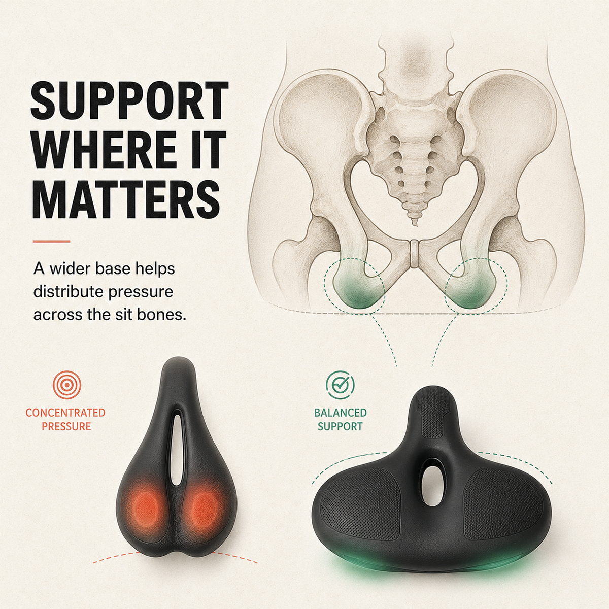 Pressure-Balance Bicycle Saddle