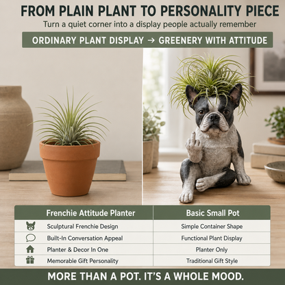 🐶Boston Terrier Planter — Instantly Infuse Your Plants with Personality 🌿