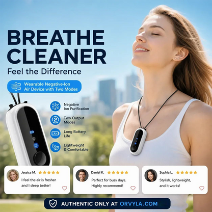 Wearable Air Purifier with Negative Ion Technology