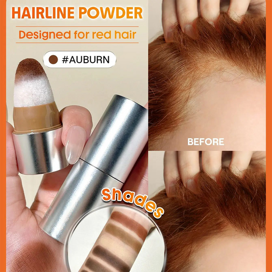 Fix & Fill Hairline Powder-Spice, 4-IN-1 Powder Stick for Hairline, Part, Contour & Brow, Quick Fix Sparse Hair