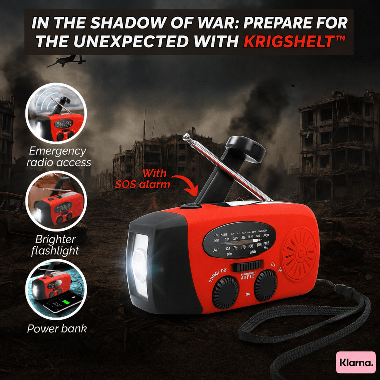 🏕️Portable multifunctional AM radio flashlight