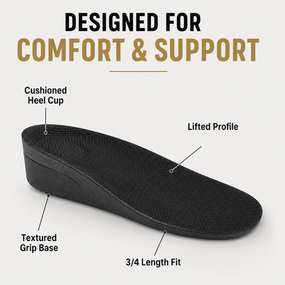 Invisible Lift Insoles – Cushioned Height Boost Inserts for Daily Comfort