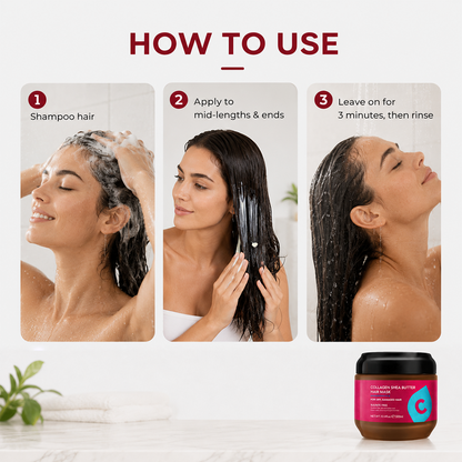 Collagen Shea Butter Hair Mask - Deep Repair & Hydration Treatment