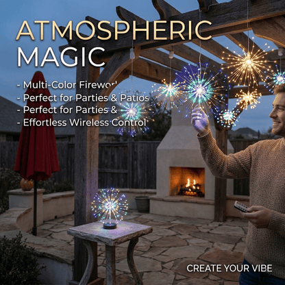 🎆 4-Pack Solar Fireworks Lights — 480 LEDs IP65 Waterproof Outdoor Garden Lights 💦