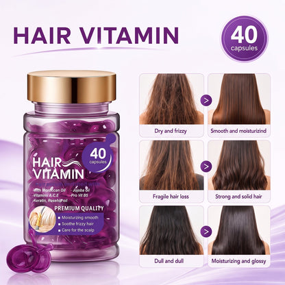 Violet & Argan Oil Hair Vitamin Capsules for Colored Permed Hair