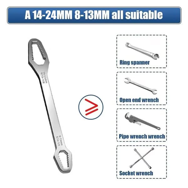 🔧8-24mm Double-Ended Self-Tightening Torx Wrench for Auto Repair🔧