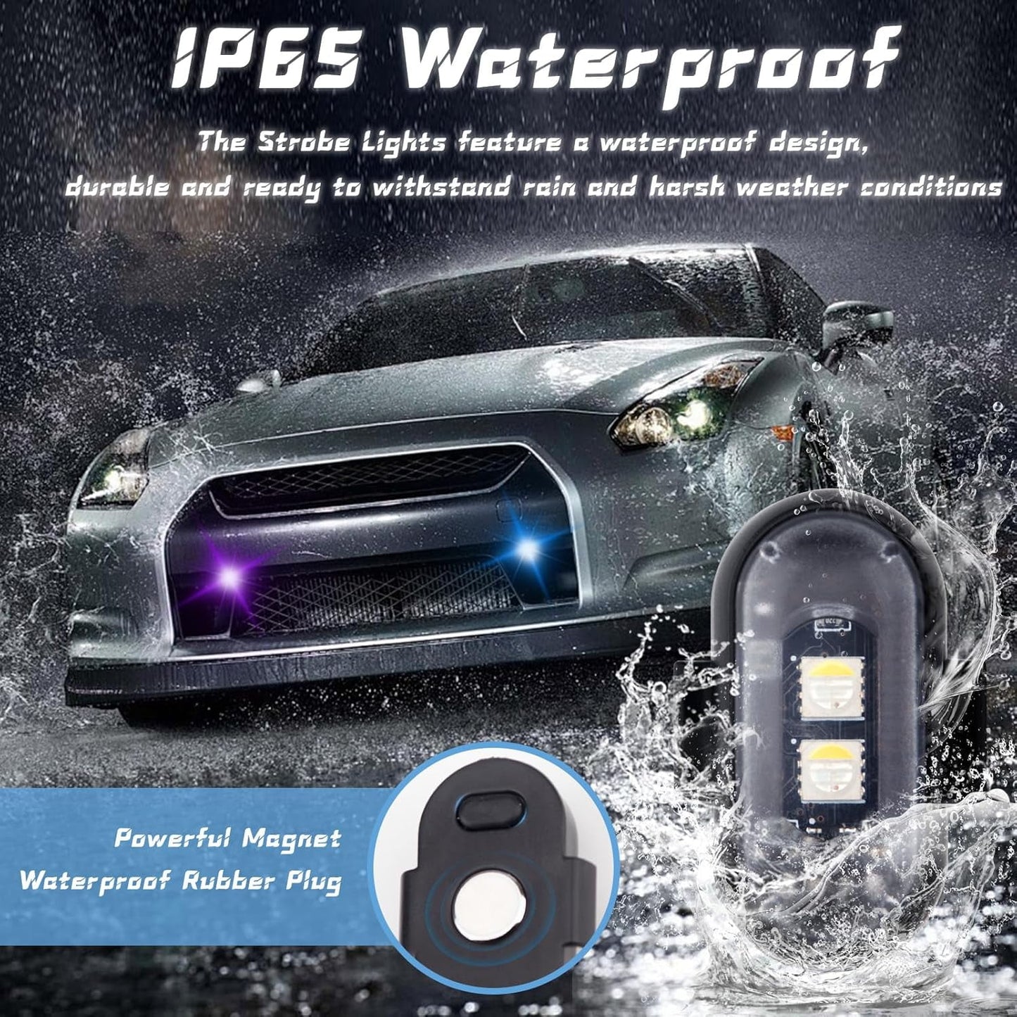 🔥🔥Wireless RGB Car LED Strobe Lights – Colorful Interior Atmosphere Lighting