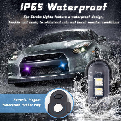 🔥🔥Wireless RGB Car LED Strobe Lights – Colorful Interior Atmosphere Lighting