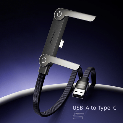 📱240W Braided Fast Charge Cable With Built-in Phone Stand