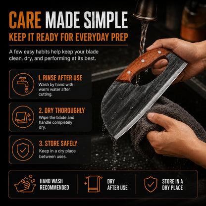 Hand-Forged Chef Knife & Cleaver Set – Sharp V-Edge Kitchen Knives for Meat, Vegetables & Fruits