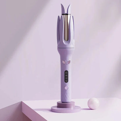 Auto Curling Iron, Ceramic Tourmaline Rotating Curler, 4 Temps, Anti-Scald